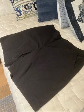 Black knee length shorts